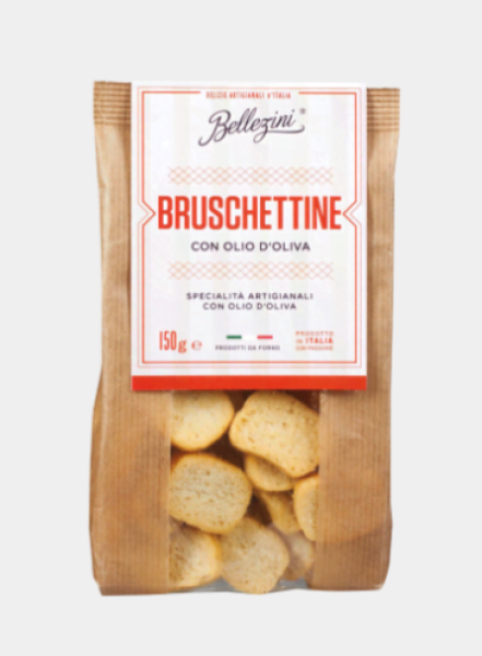 Kleine, geröstete Brotscheiben, hergestellt nach alter  ​Tradition mit bestem Olivenöl, Salz, Tomaten und aromatischem Oregano verfeinert.
